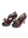 Retro Patchwork Ankle French Heel Shoes: timeless style reimagined