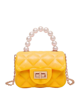 Retro Pearl Argyle Chain Strap Mini Handbag: timeless style reimagined