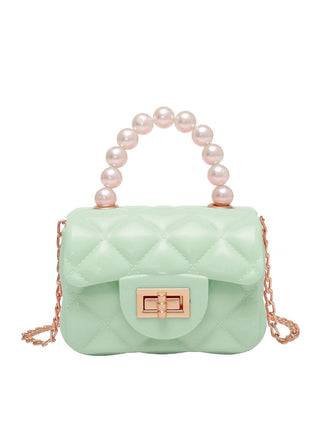 Retro Pearl Argyle Chain Strap Mini Handbag: timeless style reimagined