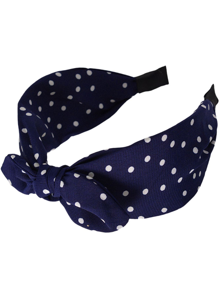 Retro Polka Dot Knotted Bowknot Headband: timeless style reimagined