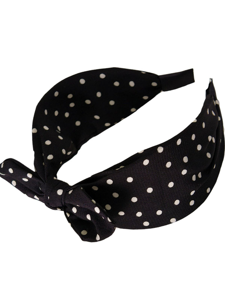 Retro Polka Dot Knotted Bowknot Headband — vintage elegance for the modern woman