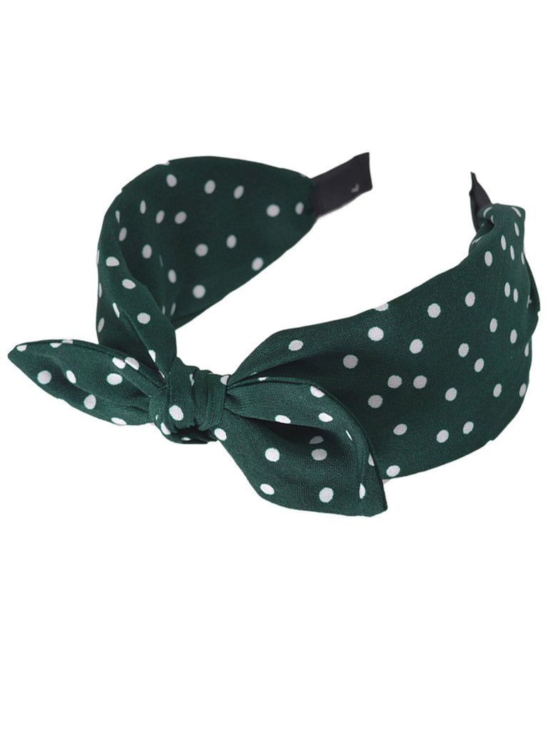 Retro Polka Dot Knotted Bowknot Headband: timeless style reimagined