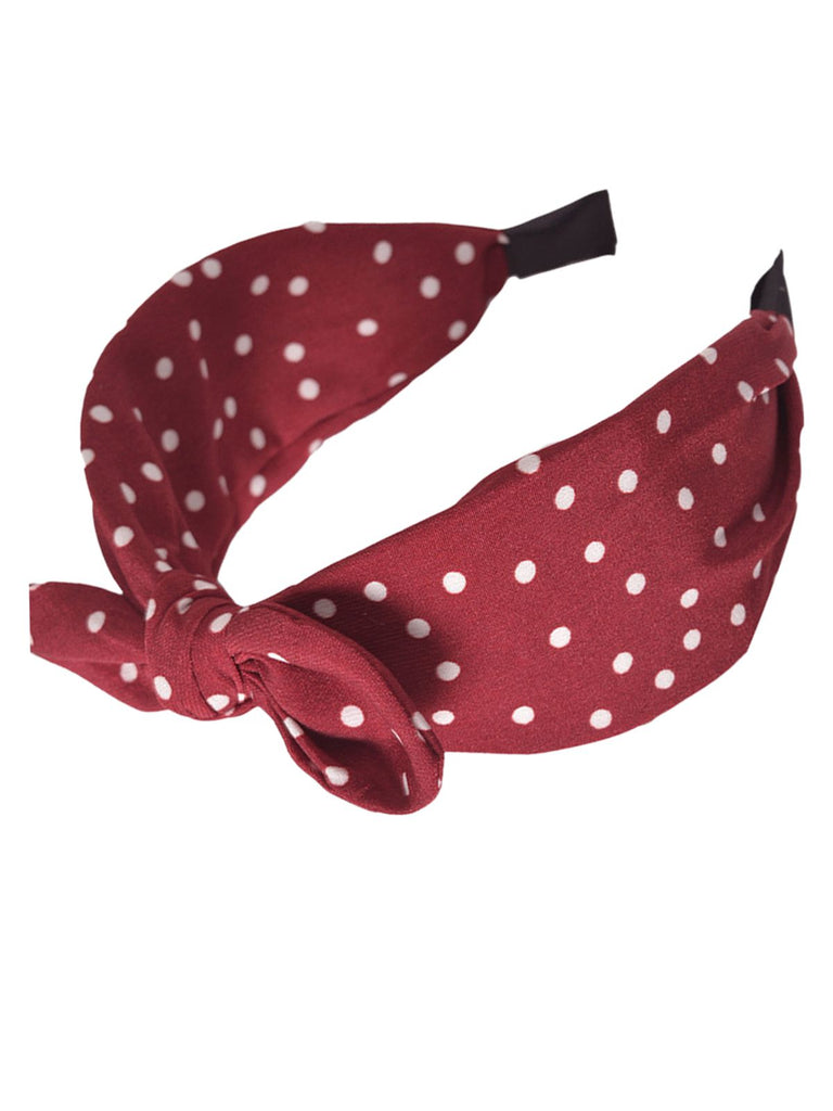 Retro Polka Dot Knotted Bowknot Headband — vintage elegance for the modern woman
