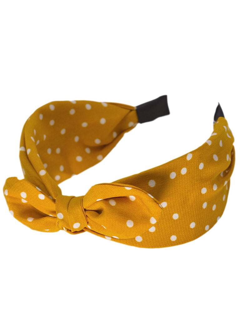 Retro Polka Dot Knotted Bowknot Headband: timeless style reimagined