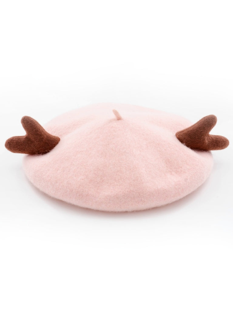 Retro Solid Antlers Wool Berets — vintage elegance for the modern woman
