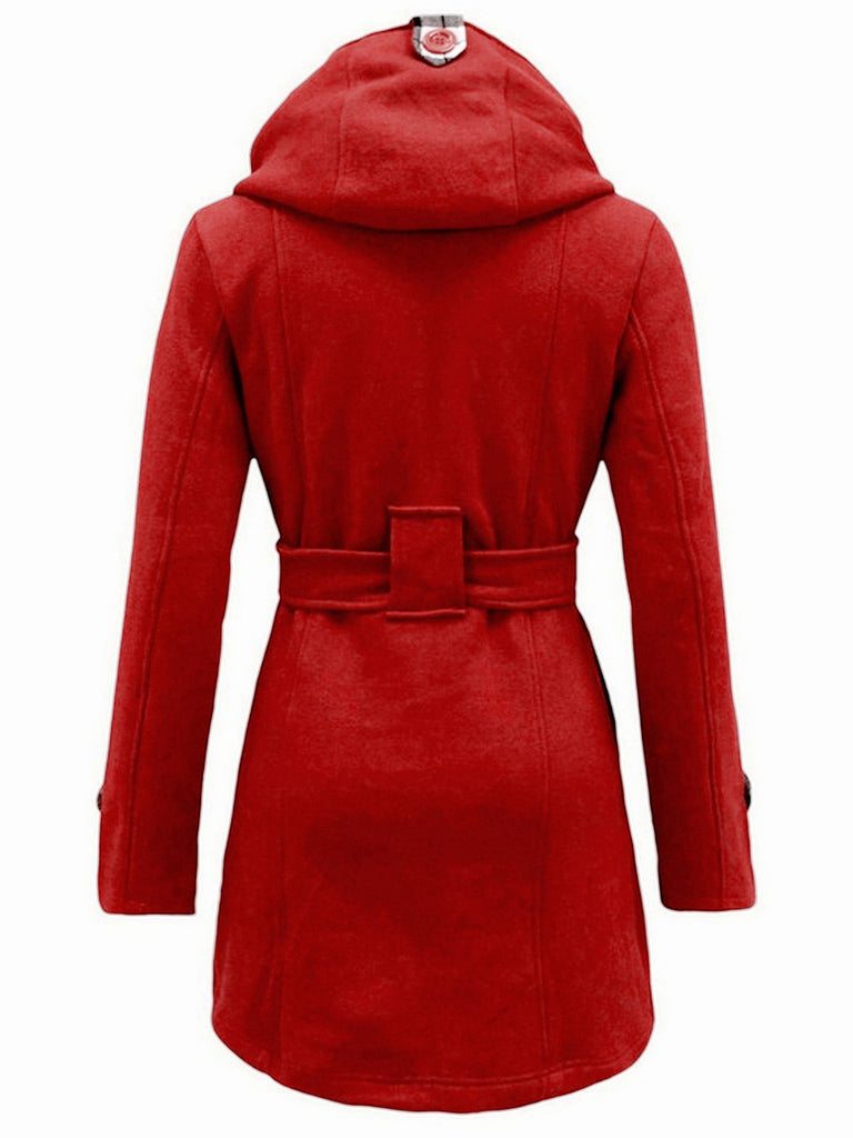 Retro Solid Belt Double-breasted Coat: timeless style reimagined