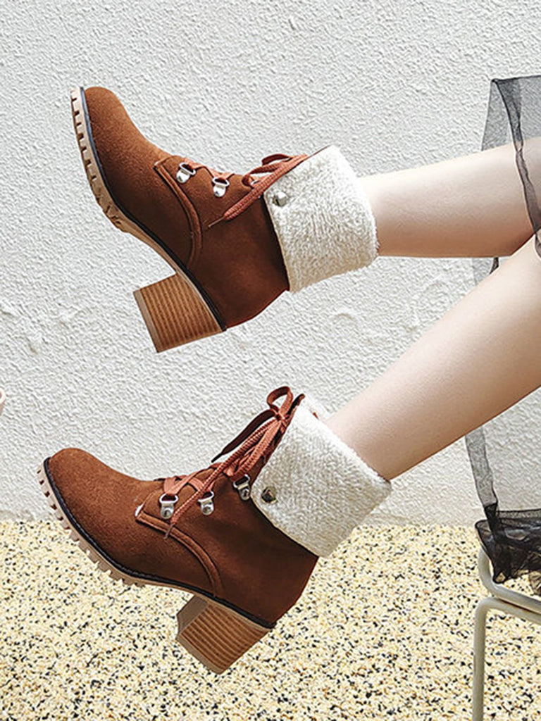 Retro Solid Lace-up Martin Boots: timeless style reimagined