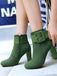 Retro Solid Thick Heel Short Boots: timeless style reimagined