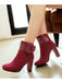 Retro Solid Thick Heel Short Boots — vintage elegance for the modern woman