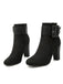 Retro Solid Thick Heel Short Boots: timeless style reimagined