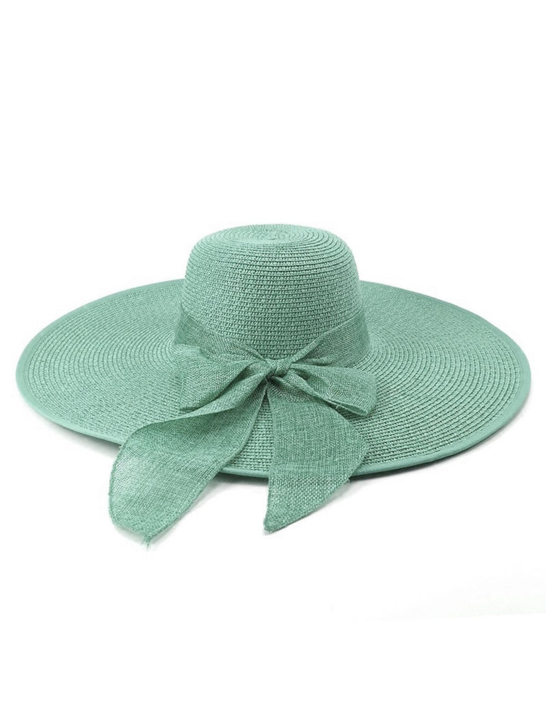 Ribbon Wide Brim Raffia Sun Hat — vintage elegance for the modern woman