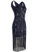 1920s Sequin Fringe Flapper Dress