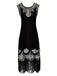 Black 1920s Sequin Flapper Dresses