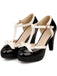 Retro Bow Décor High Heel Shoes