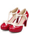 Retro Bow Décor High Heel Shoes