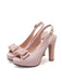 Retro Bow Slingback Peep Toe Shoes