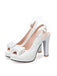 Retro Bow Slingback Peep Toe Shoes