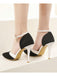 Retro Fabric Pointed High Heel Shoes