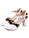 Mary Jane Patchwork High Heels Shoes