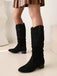 Retro Long Plush Solid Warm Boots