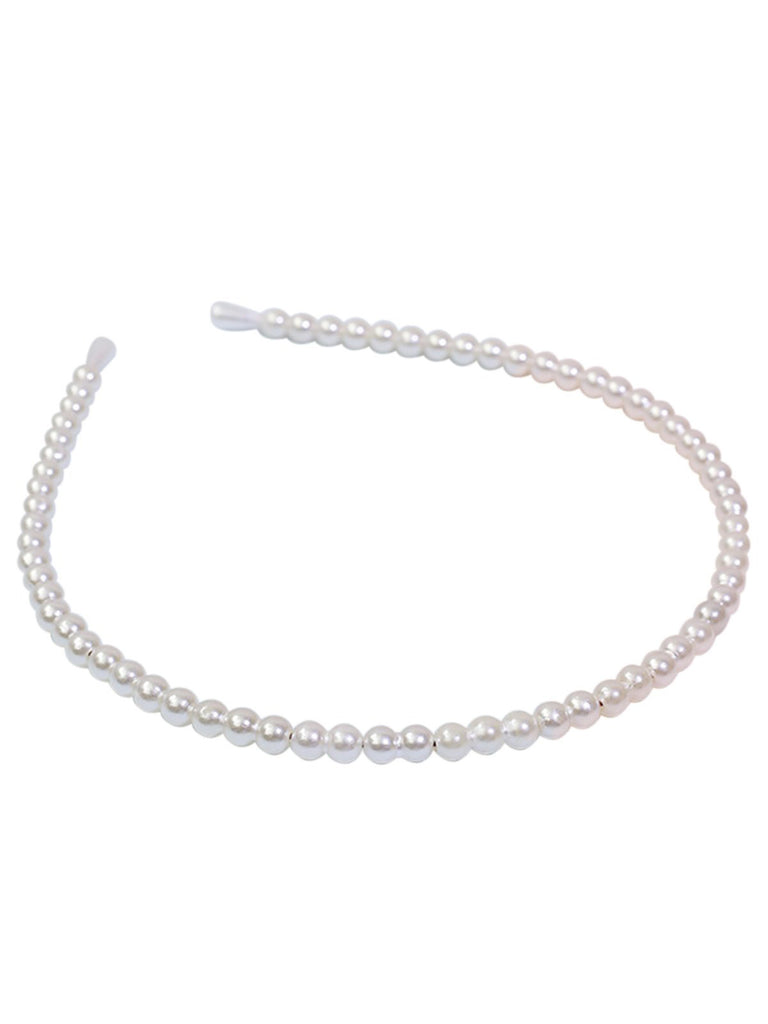 Retro White Pearls Headband