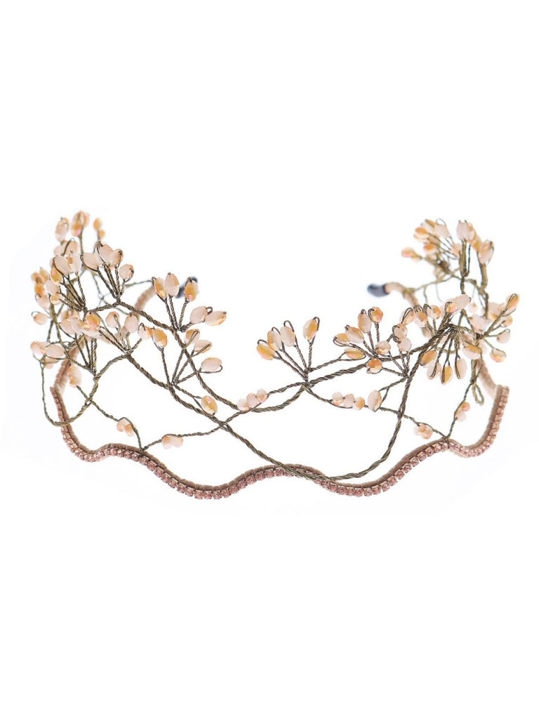 Retro Crystal Beads Elasticity Headband