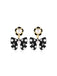 Retro Polka Dots Bow Pearls Earrings