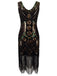 1920s Beaded Fringed Flapper Dresses