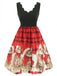 Red 1950s Christmas Cat Swing Dress