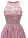 Pink 1950s Floral Lace Swing Dress