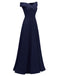 [US Warehouse] Vintage Solid Off Shoulder Long Dress