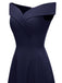 [US Warehouse] Vintage Solid Off Shoulder Long Dress