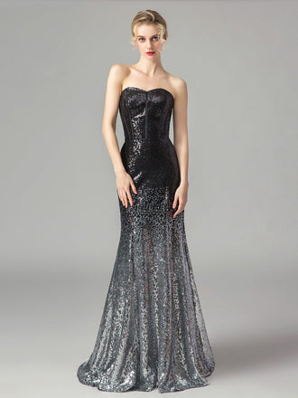 1930s Vintage Strapless Bridesmaid Maxi Dress