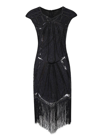 1920s Sequin Fringed Gatsby Dress