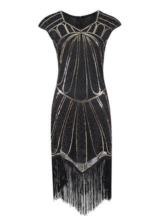 1920s Sequin Fringed Gatsby Dress