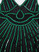 Green 1920s Sequin Flapper Gatsby Dress