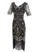 1920s Sequin Fringed Gatsby Dress