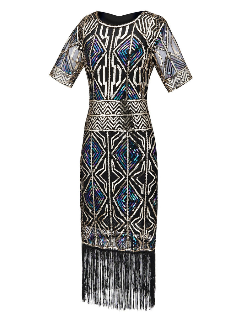 1920s Sequin Fringed flapper Dress
