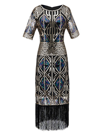 1920s Sequin Fringed flapper Dress