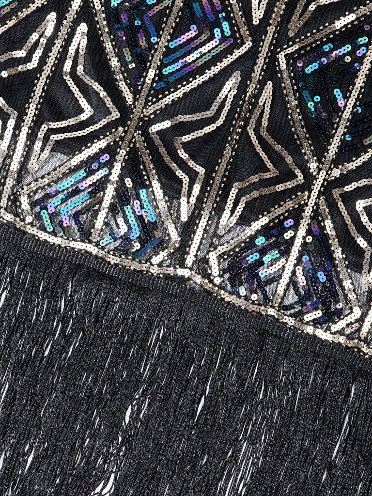1920s Sequin Fringed flapper Dress