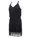 Black 1920s Back Bow Tassel Flapper Dress