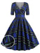 1950s Plaid Sweetheart Fold Swing Dress