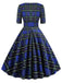 1950s Plaid Sweetheart Fold Swing Dress