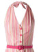 Pink 1950s Stripes Belt Swing Dress