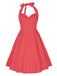 1950s Polka Dot Halter Swing Dress