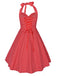 1950s Polka Dot Halter Swing Dress