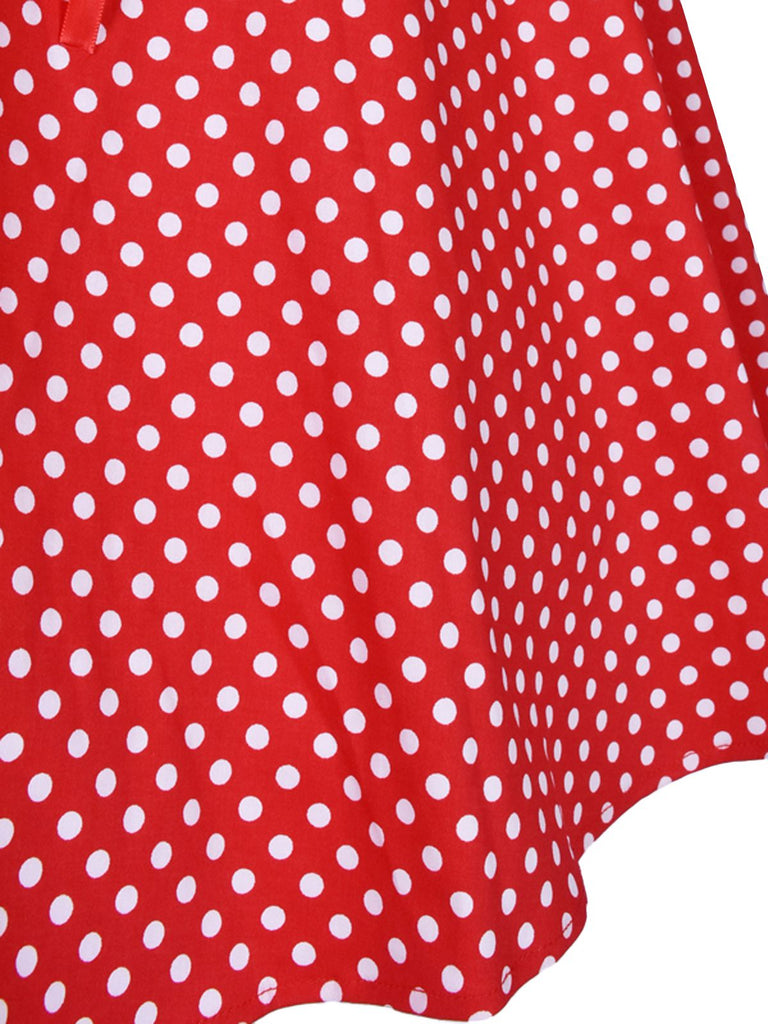 1950s Polka Dot Halter Swing Dress