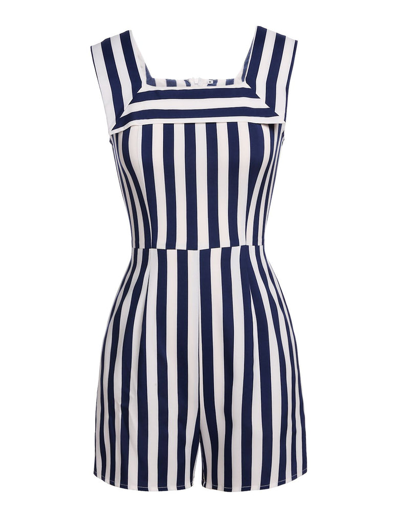 Navy 1950s Stripes Sailor Romper & Skirt