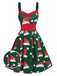 Green 1950s Christmas Swing Dress