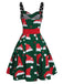 Green 1950s Christmas Swing Dress